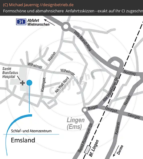 Anfahrtsskizze Emsland / Lingen (118)