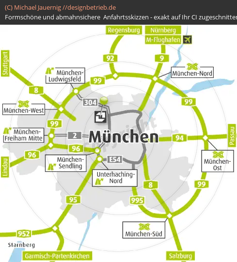 Anfahrtsskizze München Übersichtskarte (343)