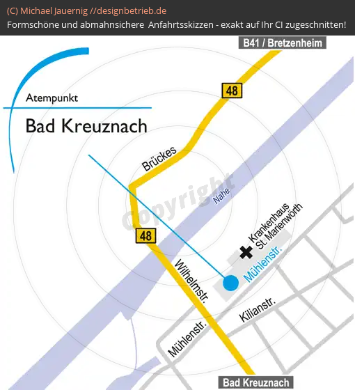Anfahrtsskizze Bad Kreuznach (Mühlenstraße) (508)