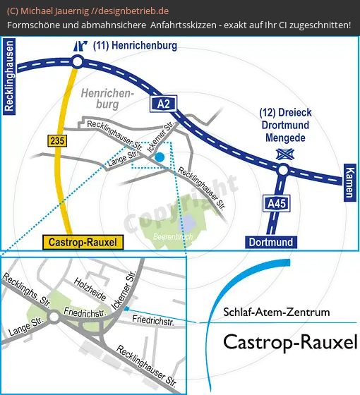 Anfahrtsskizze Castrop-Rauxel Ickerner Straße (525)