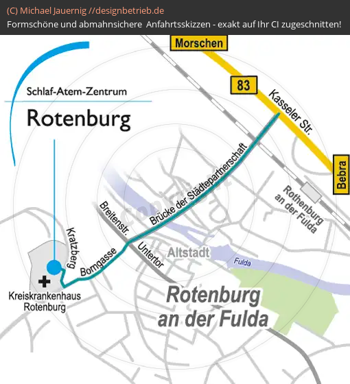 Anfahrtsskizze Rotenburg / Fulda (551)