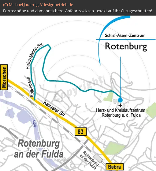 Anfahrtsskizze Rotenburg / Fulda (552)