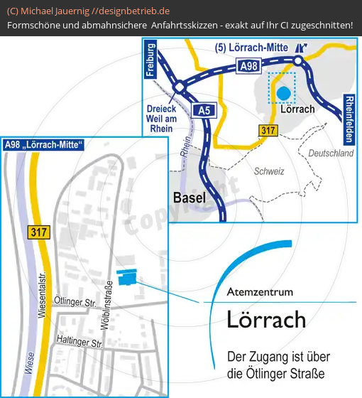 Anfahrtsskizze Lörrach Wölblinstraße (713)